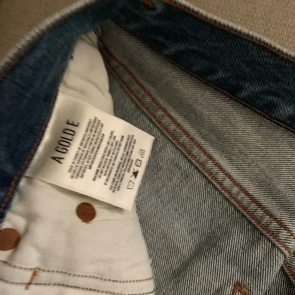 Agolde Remy High Rise Jeans Straight Luxury Denim - Picture 5 of 10